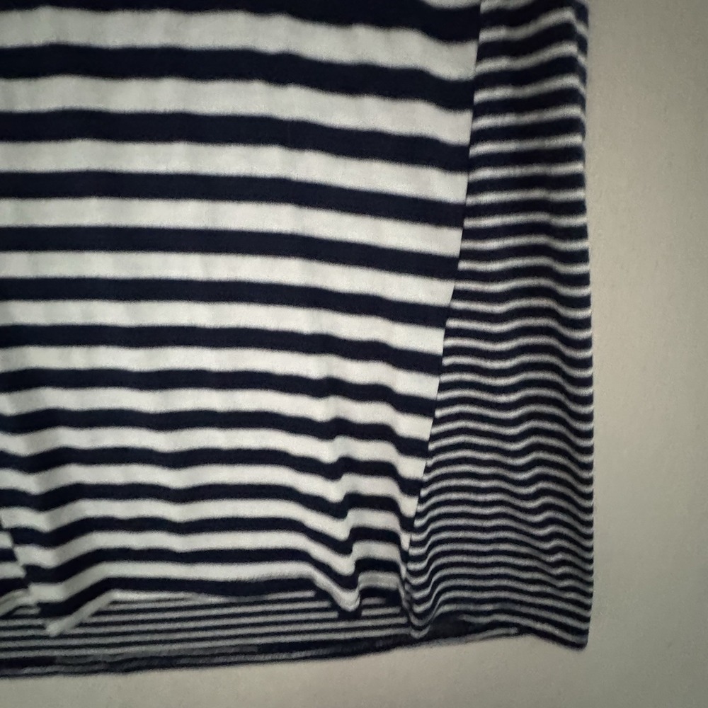 T-shirt Dress Small White Navy Short Sleeve Coastal Nautical Preppy Sporty - Picture 5 of 13